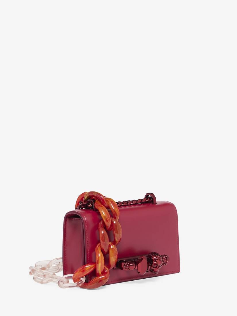 Women's Mini Jewelled Satchel in Red - 2