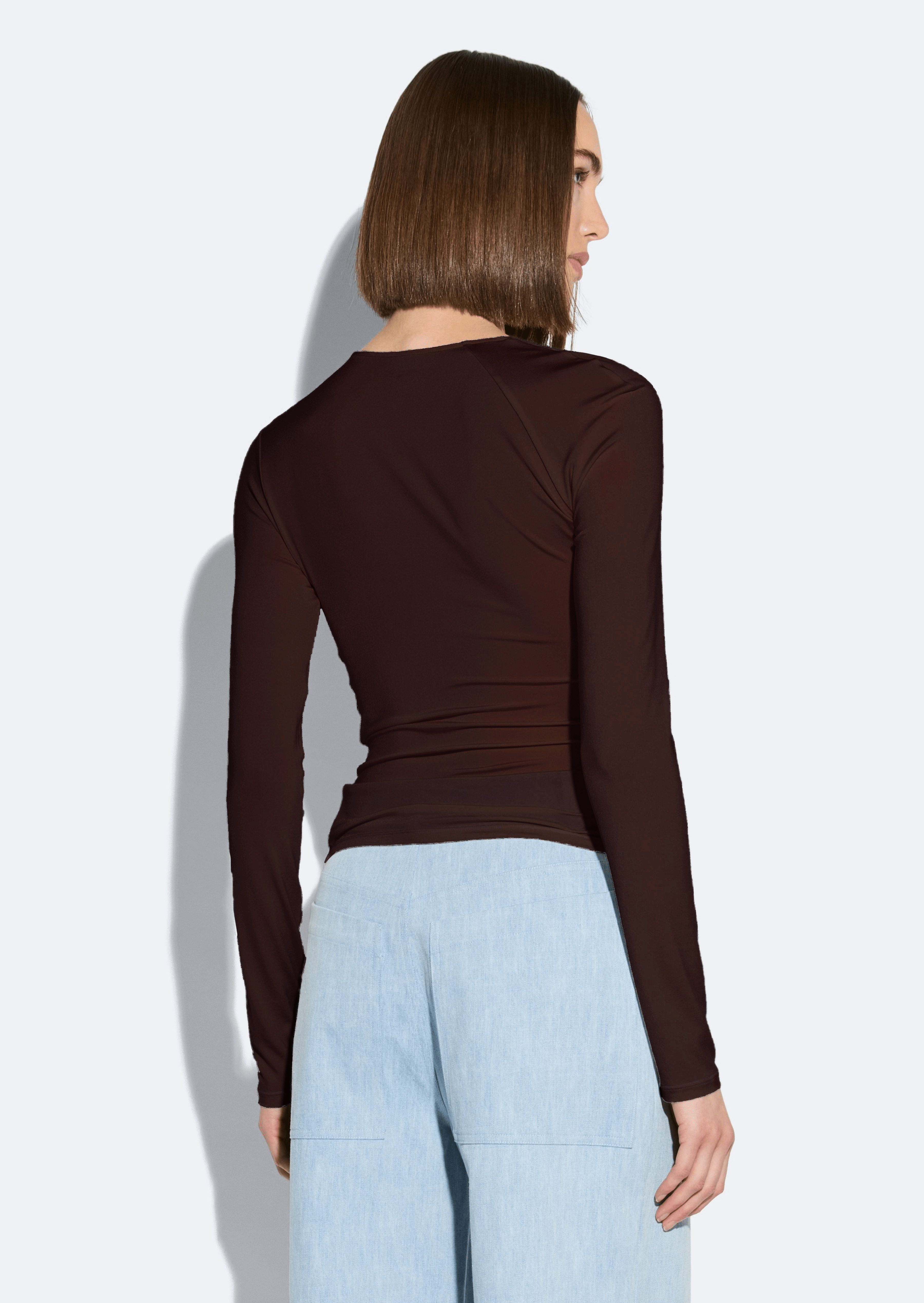 Jersey Asymmetrical Ruched Top - 3