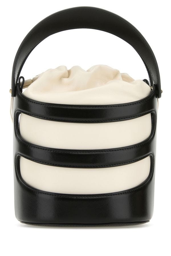 【関税&送料込】Alexander Mcqueen Two-Tone The Rise Bucket B Alexander McQueen Two-tone leather The Rise bucket bag