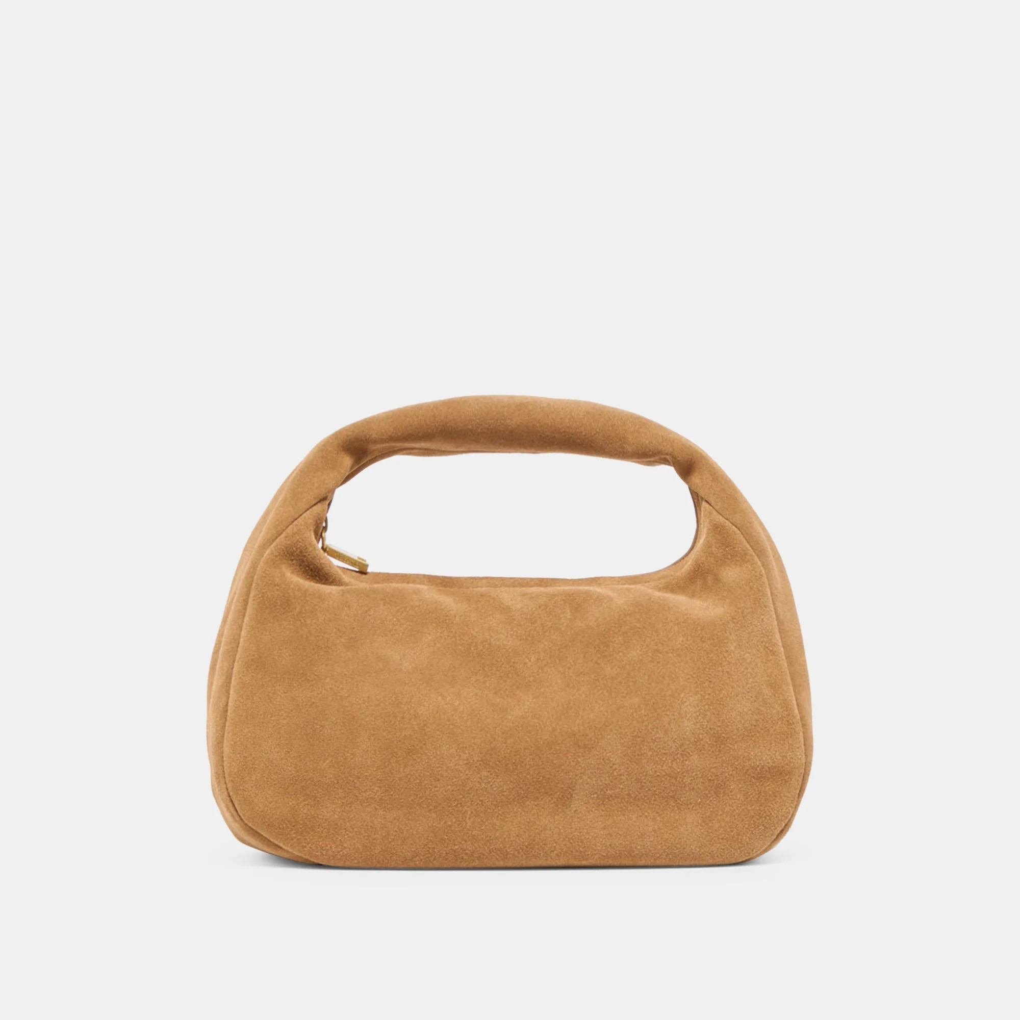 FRANKIE HANDBAG BROWN SUEDE - 1