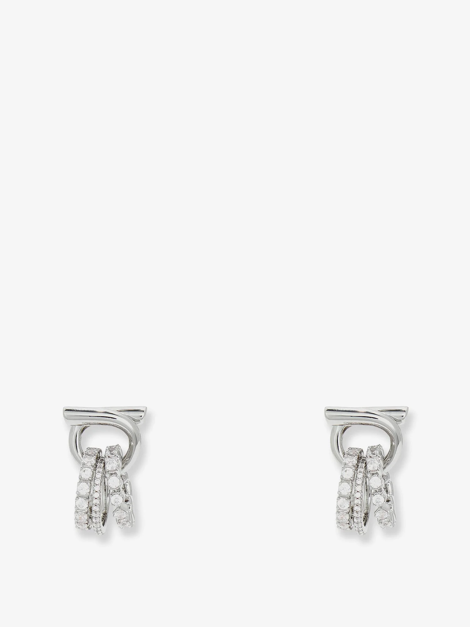 Ferragamo Crystal Earrings Silver Women - 1