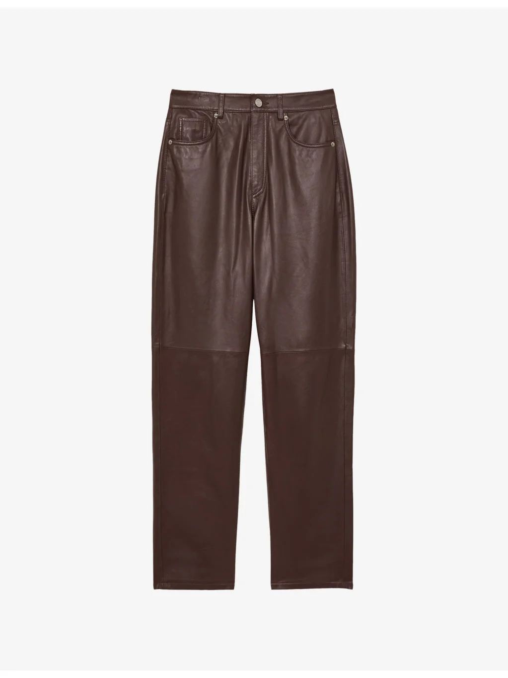 Verona slim-leg high-rise leather trousers - 1