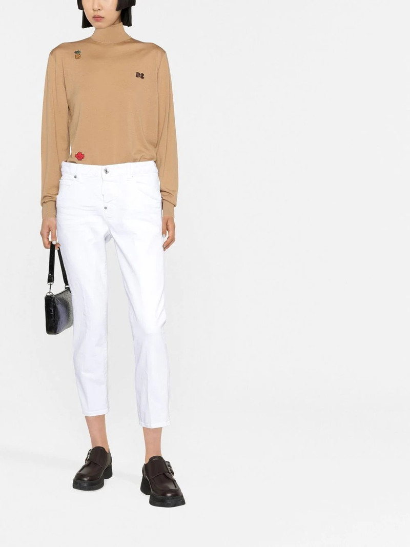 DSQUARED2 logo-embroidered roll-neck jumper outlook
