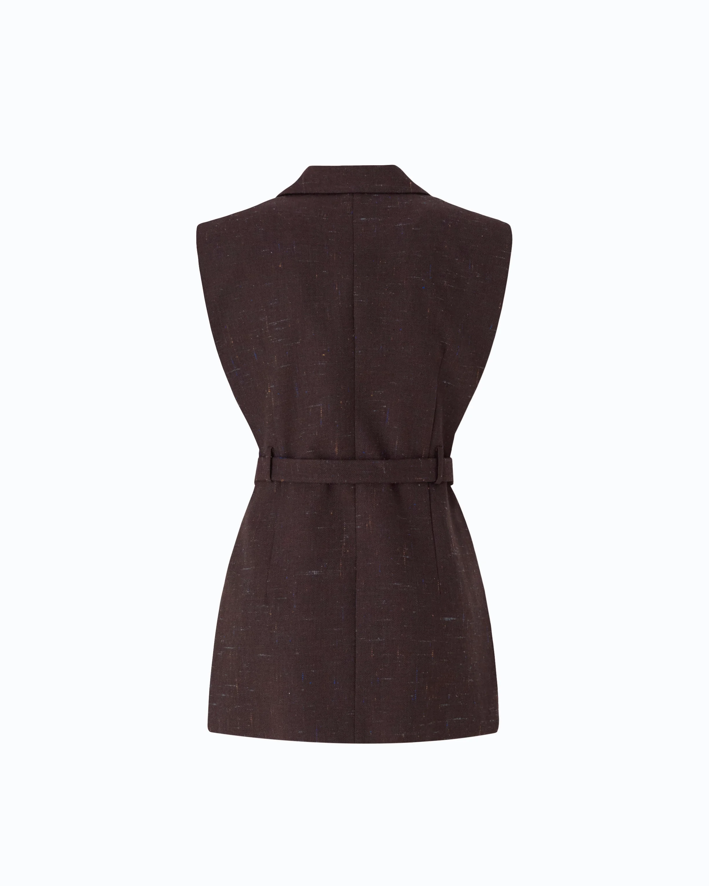 VEST WITH OPEN SIDES AND BELT - 1