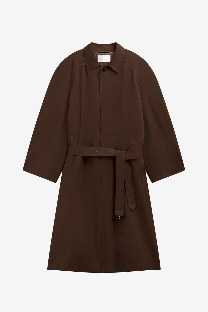 Malmedy Oversized Long Coat - Brown 1