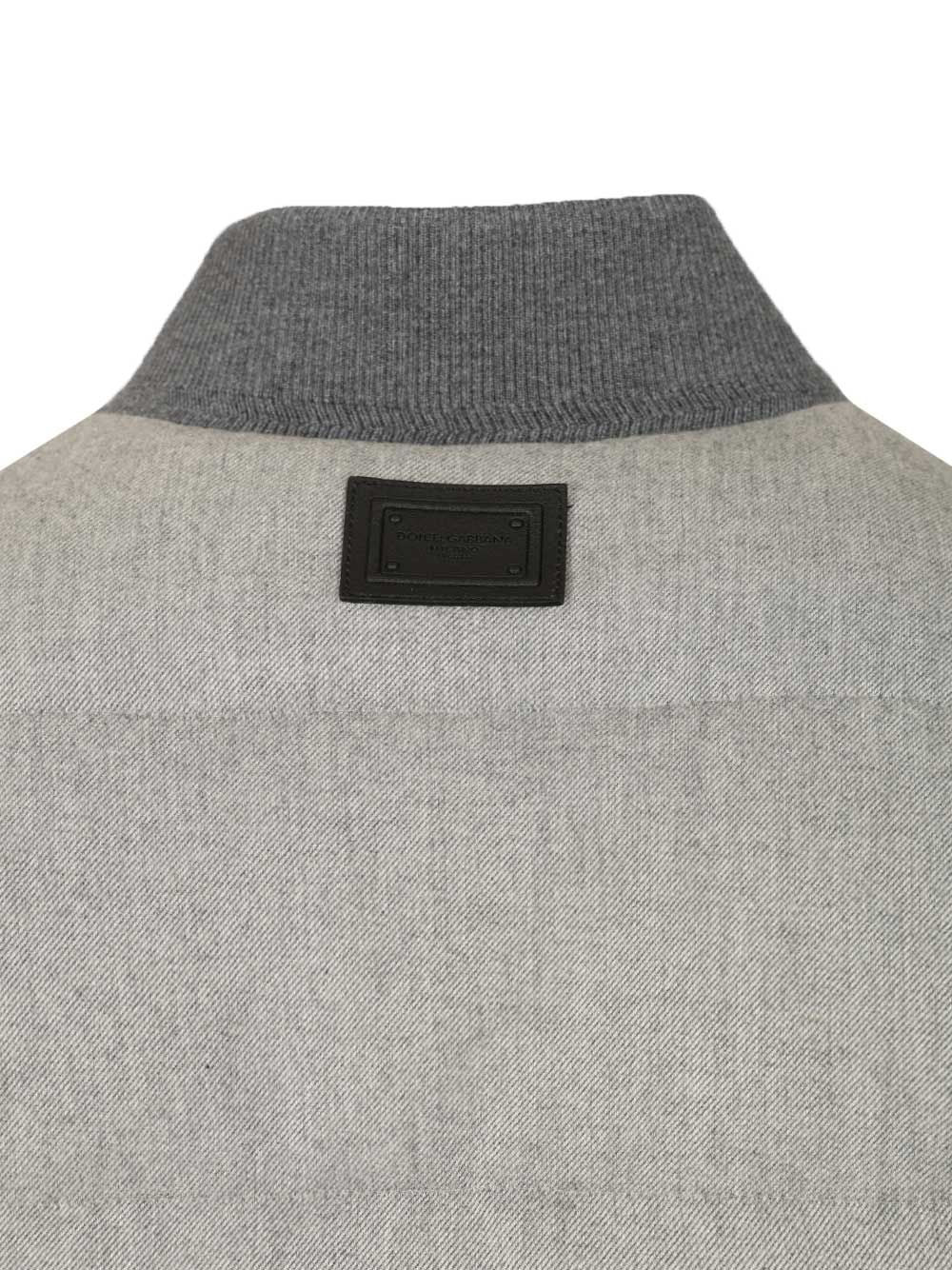 Reversible Flannel Outerwear Bomber Jackets Grey - 5