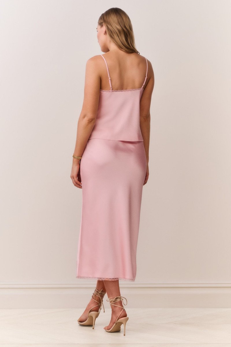 Vallis Lace Bow Satin Maxi Skirt 6