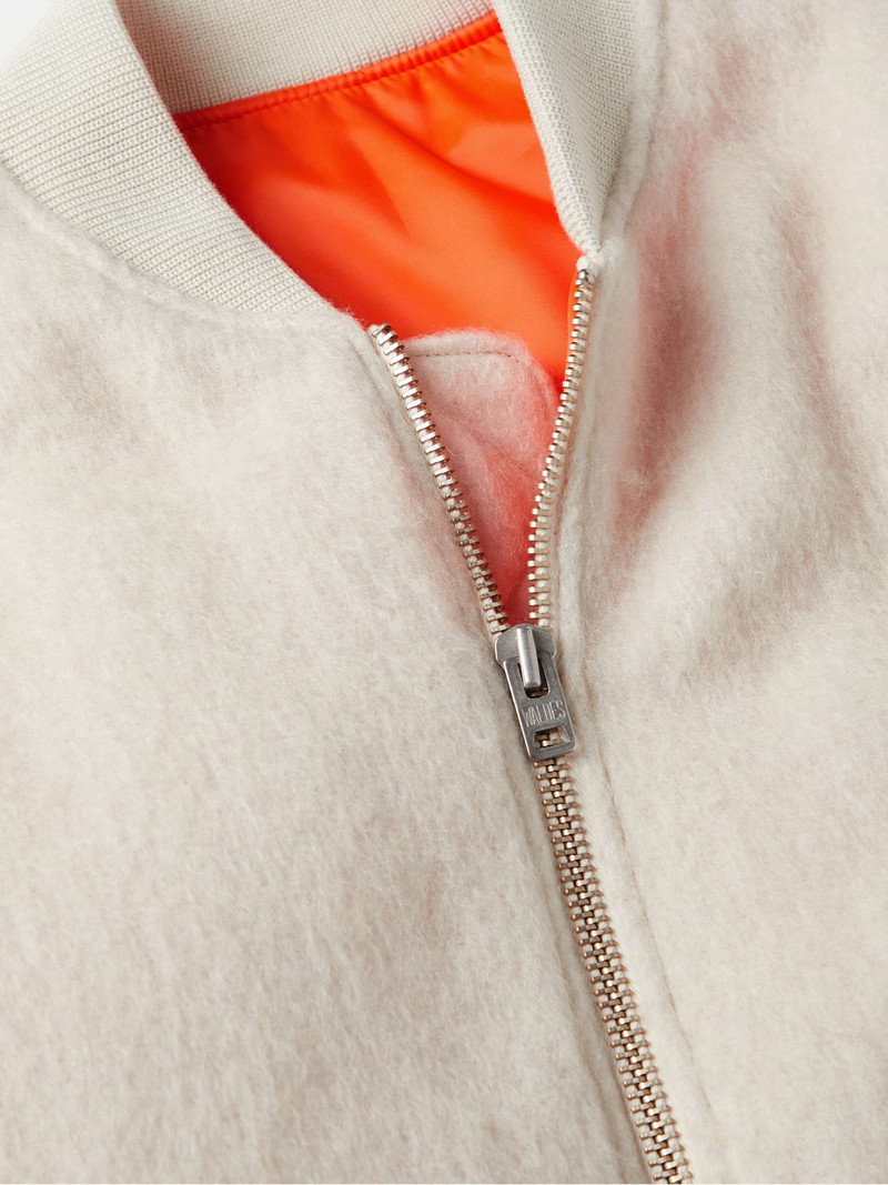 Brushed Wool-Blend Bomber Jacket 5