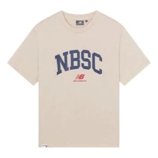 New Balance Logo Print Tee 'Beige Blue' 5ED25373-CRE - 1