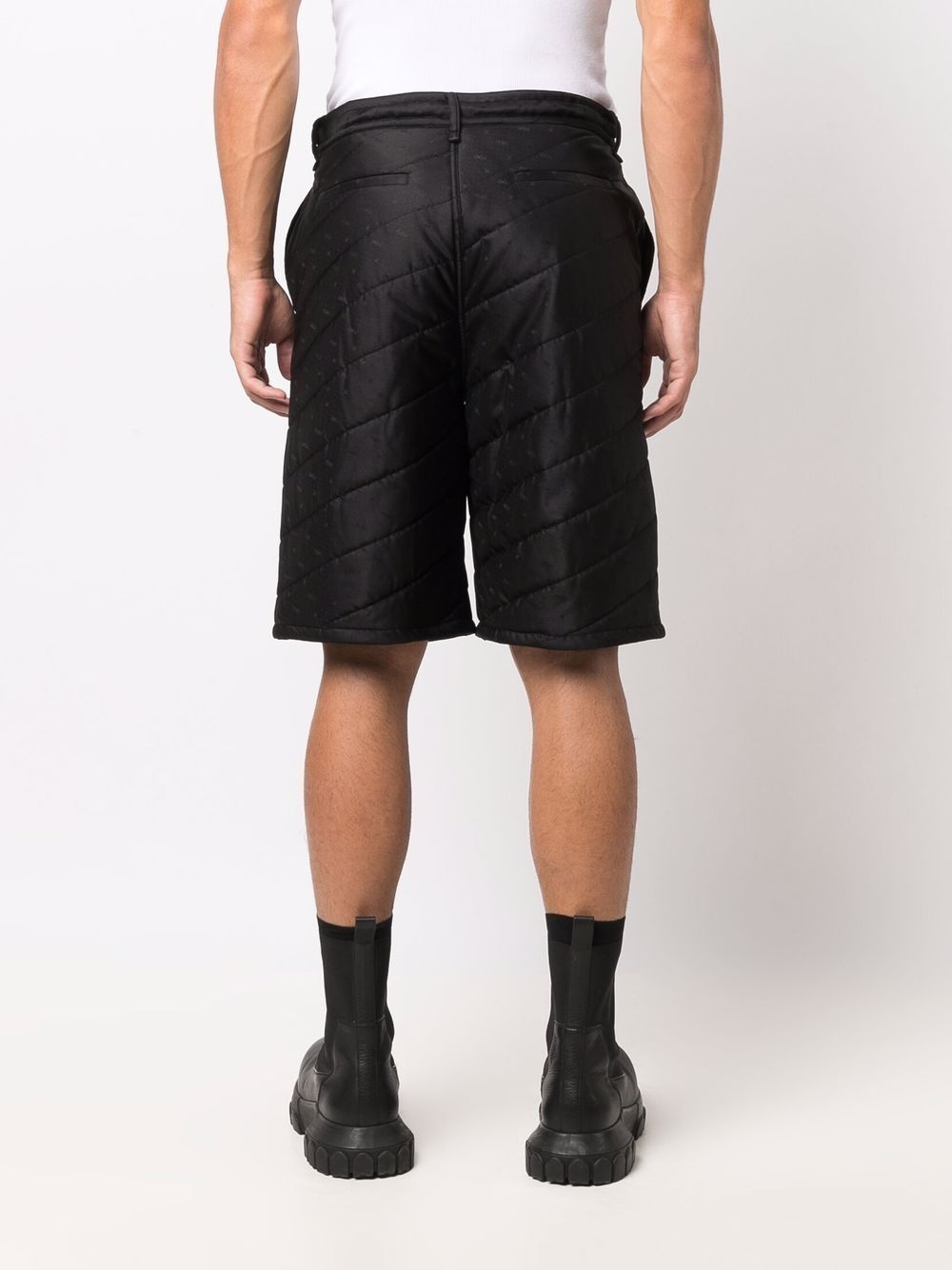 quilted knee-length shorts - 4