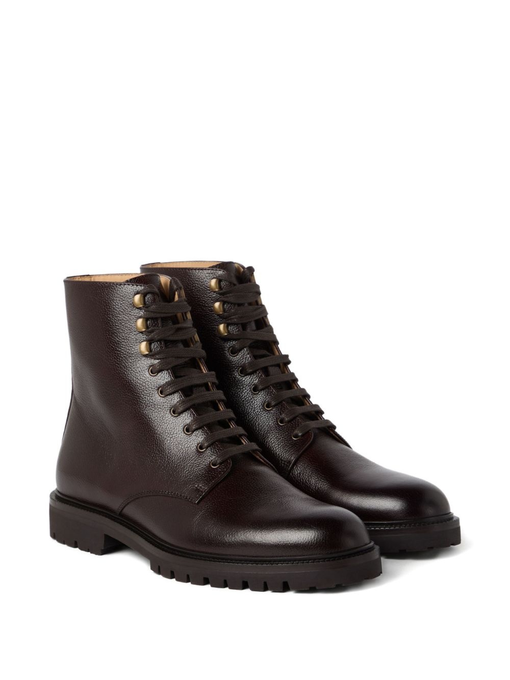 leather combat boots - 2