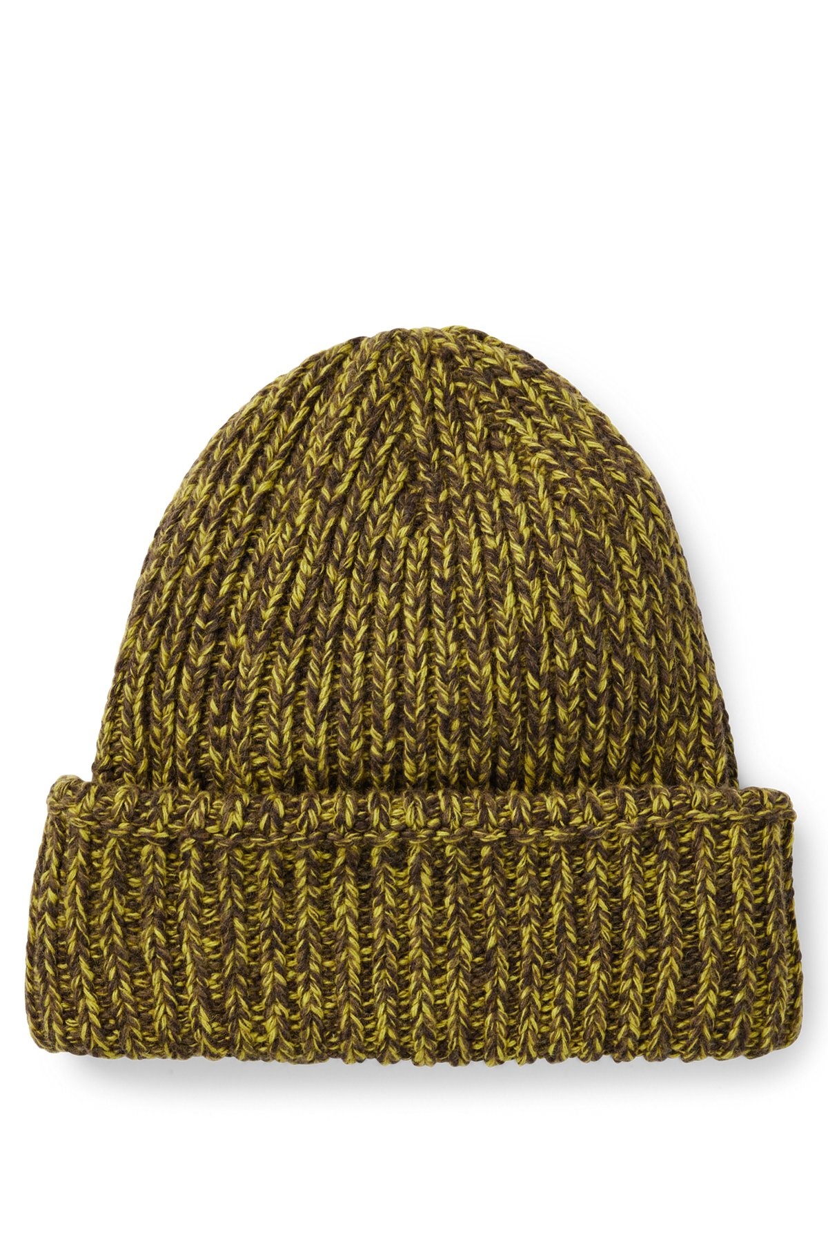 CHUNKY-KNIT BEANIE HAT WITH FAUX-LEATHER LOGO PLAQUE - 2