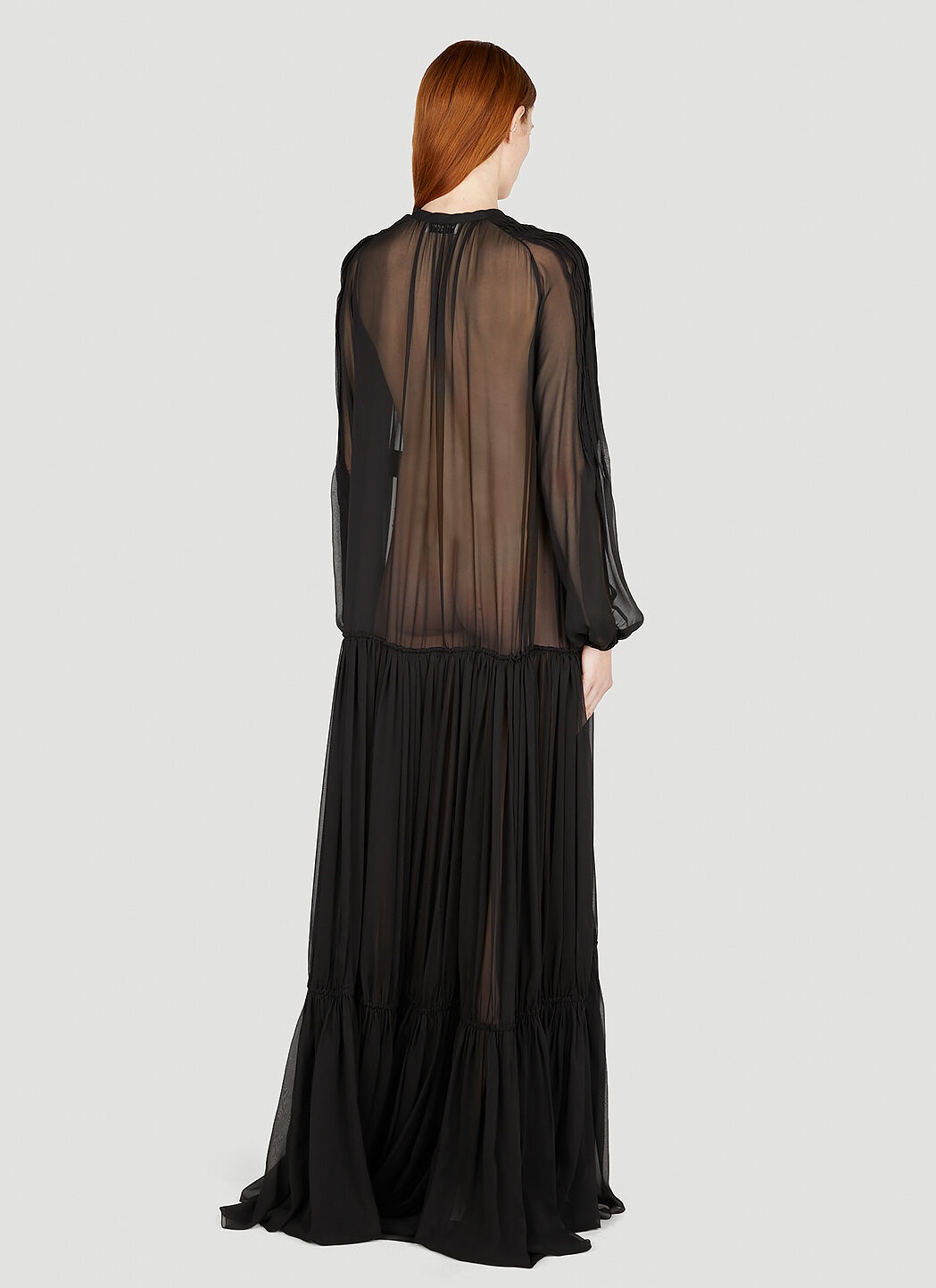 Semi Sheer Maxi Dress - 4