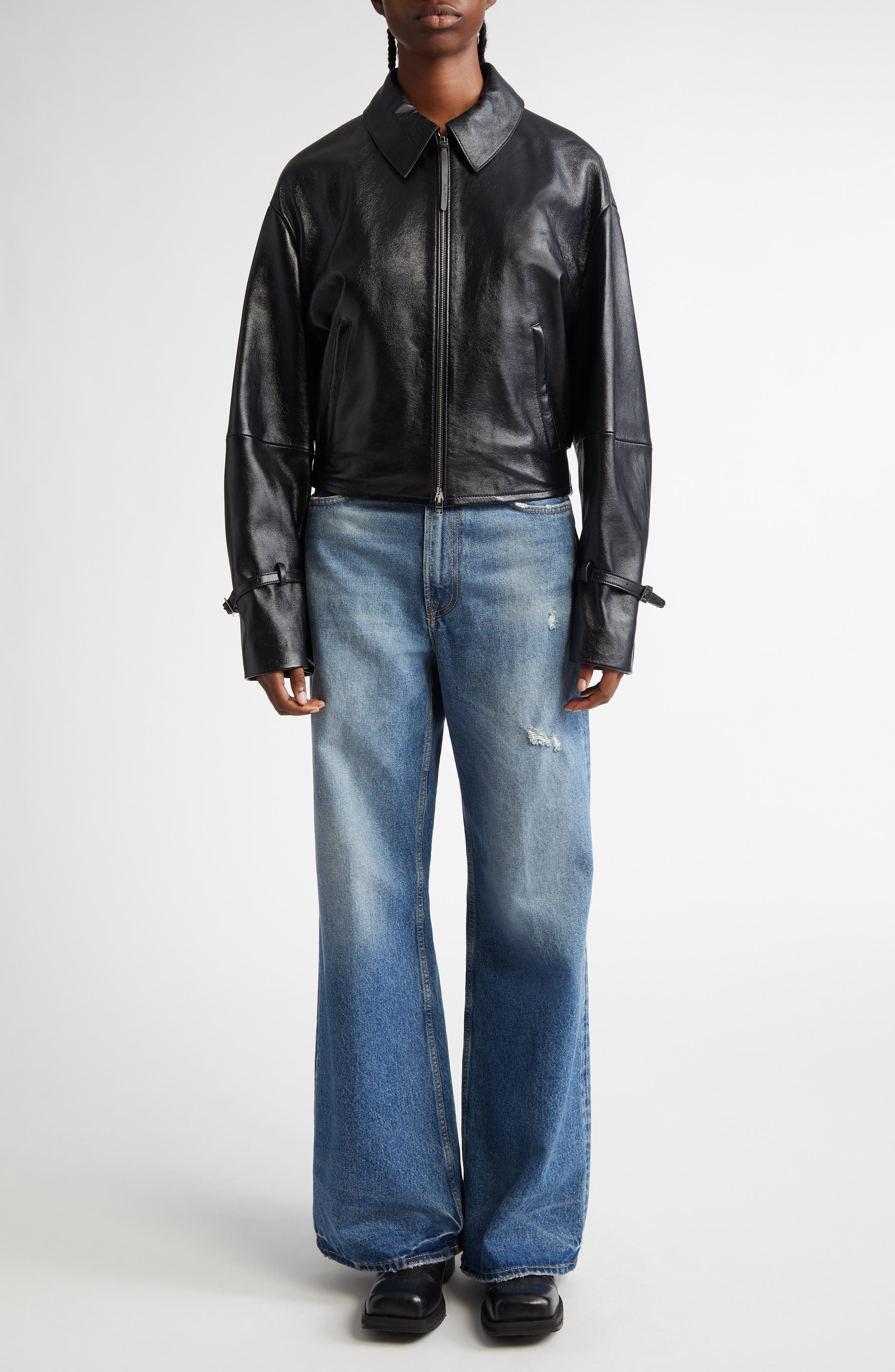 2022 Organic Cotton Denim Wide Leg Jeans - 2