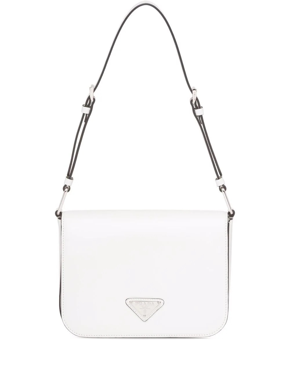 brushed leather shoulder bag - 1