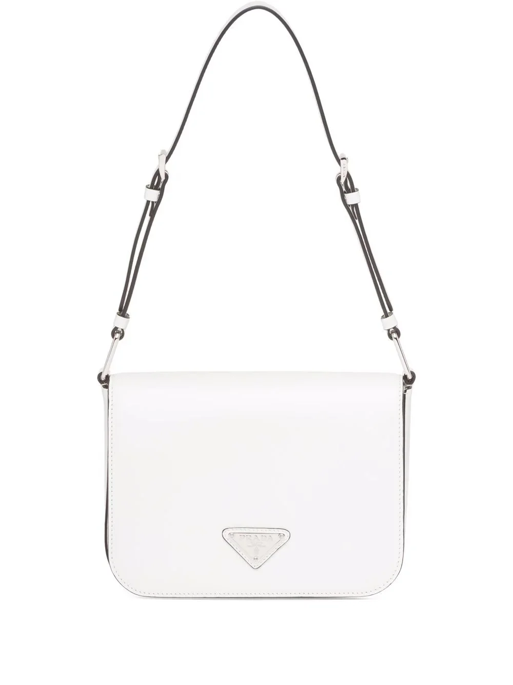 brushed leather shoulder bag - 1