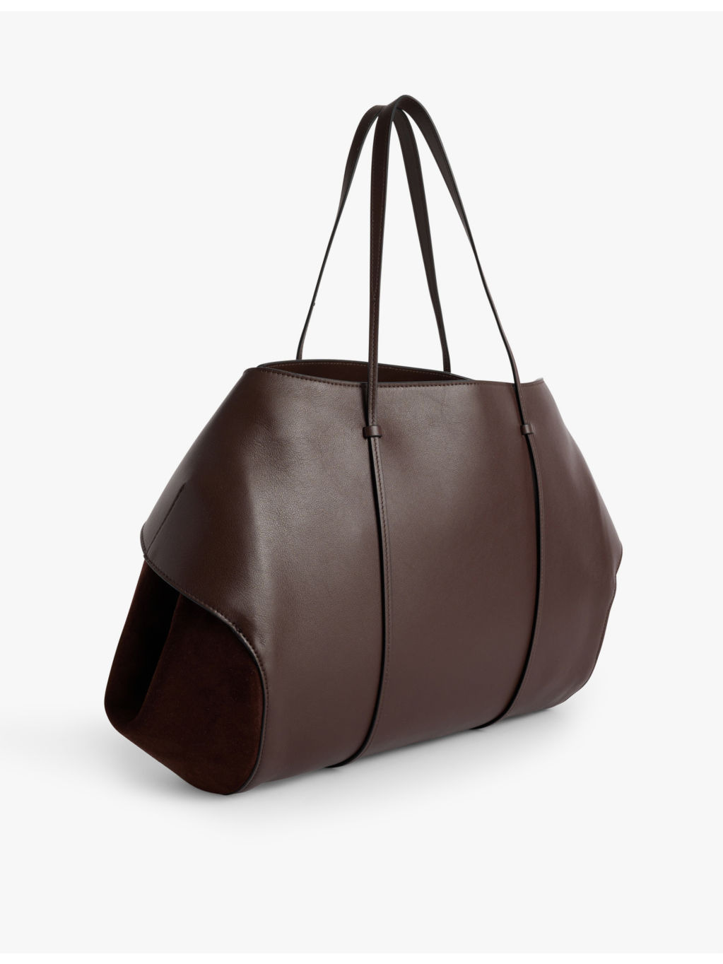 Berenices suede and leather shoulder bag - 4
