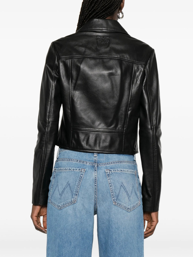 PINKO Pinko Zip Leather Jacket outlook