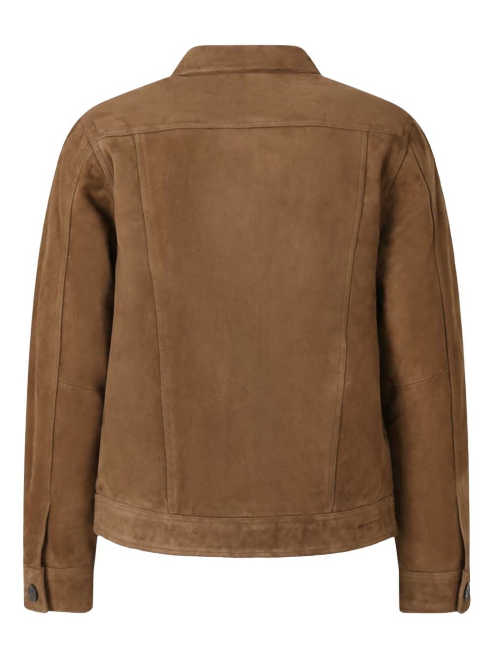 button-fastening suede jacket - 2