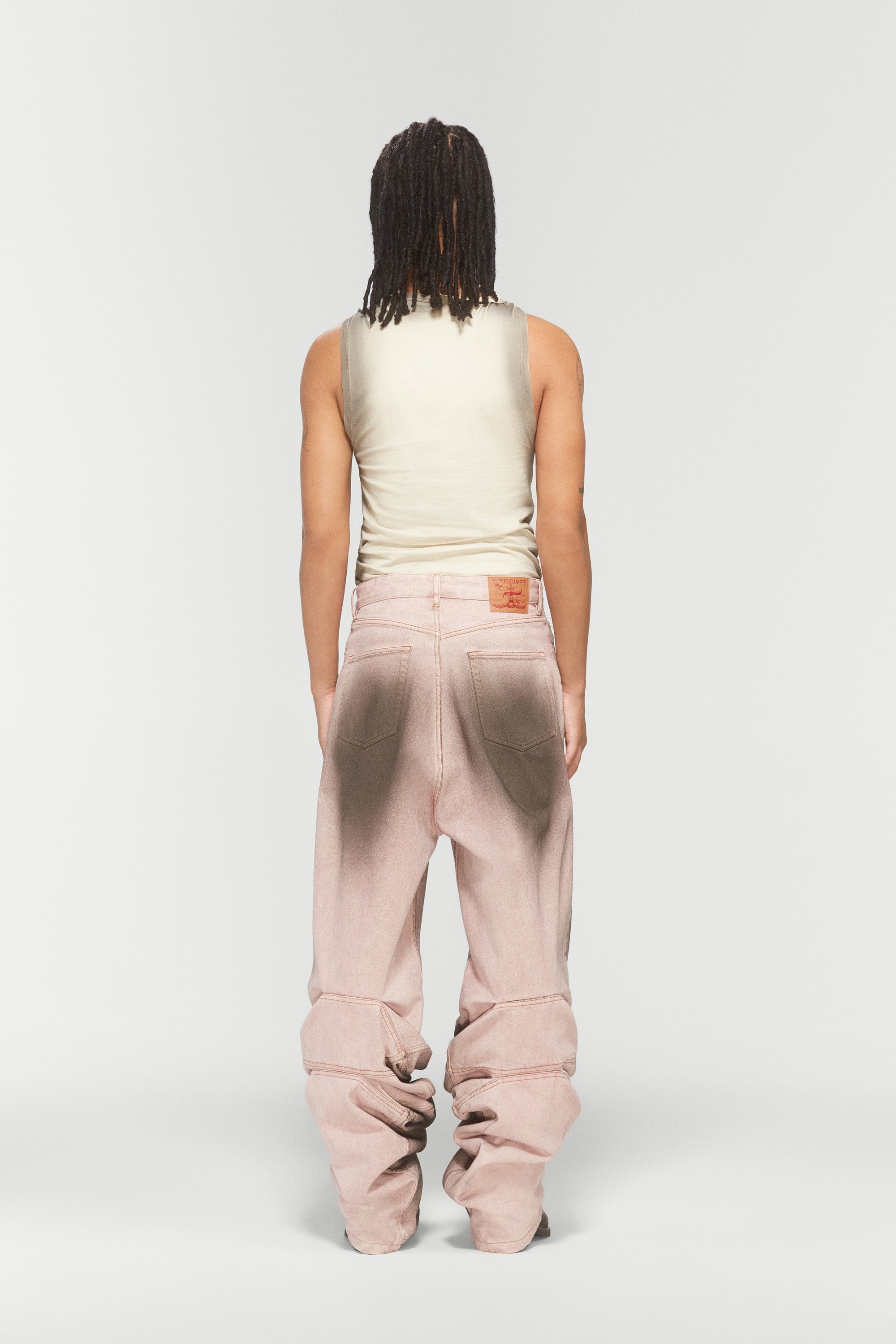 DRAPED CUFF JEANS - 5
