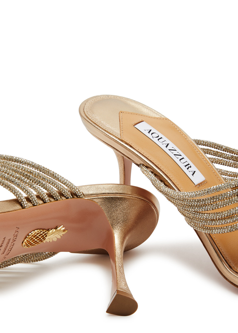 Gatsby 75 embellished leather mules - 4
