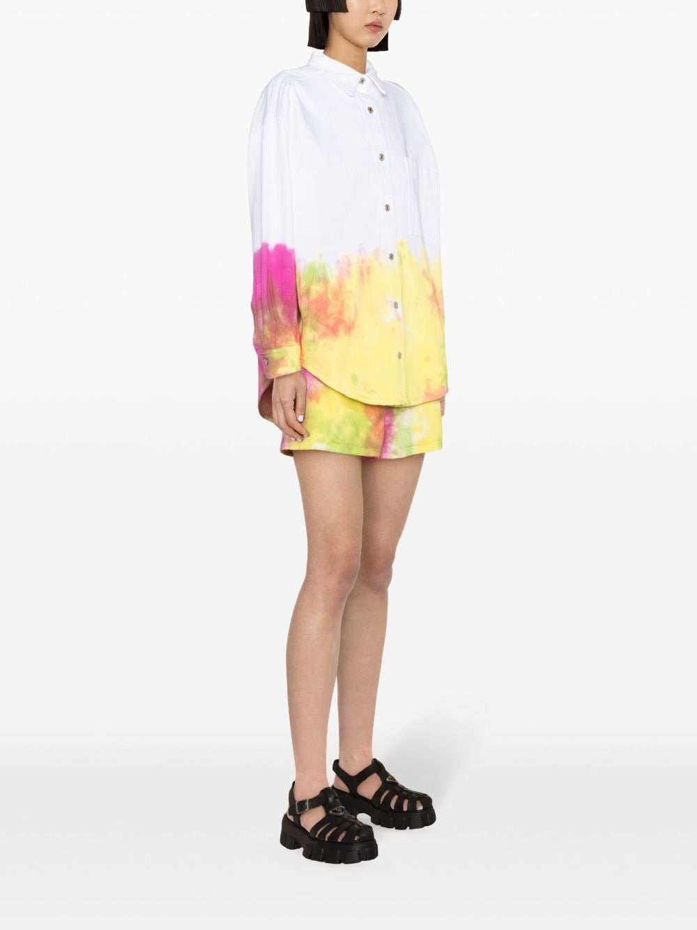 tie-dye denim shirt - 3
