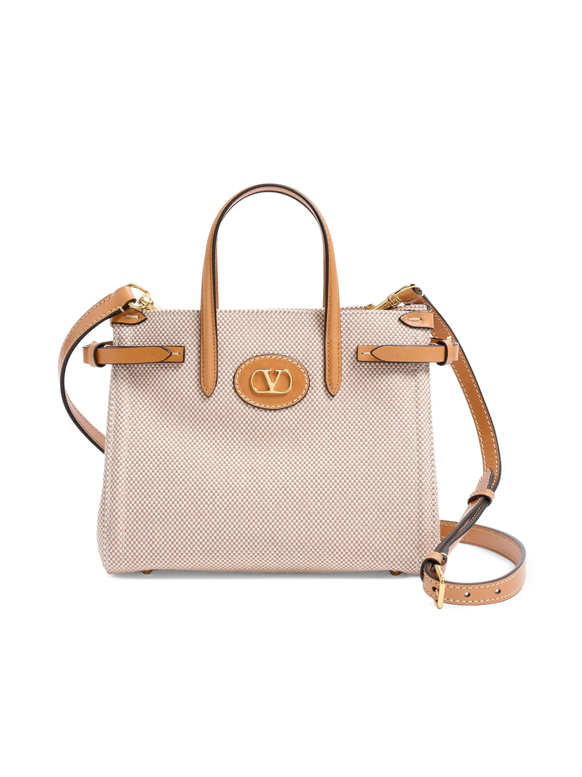 Women's Antibes Small Shopping Top-Handle Bag in Canvas - Natural - 1