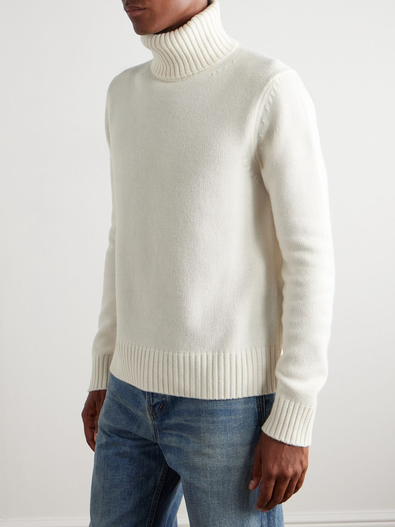 Cashmere Rollneck Sweater White 3