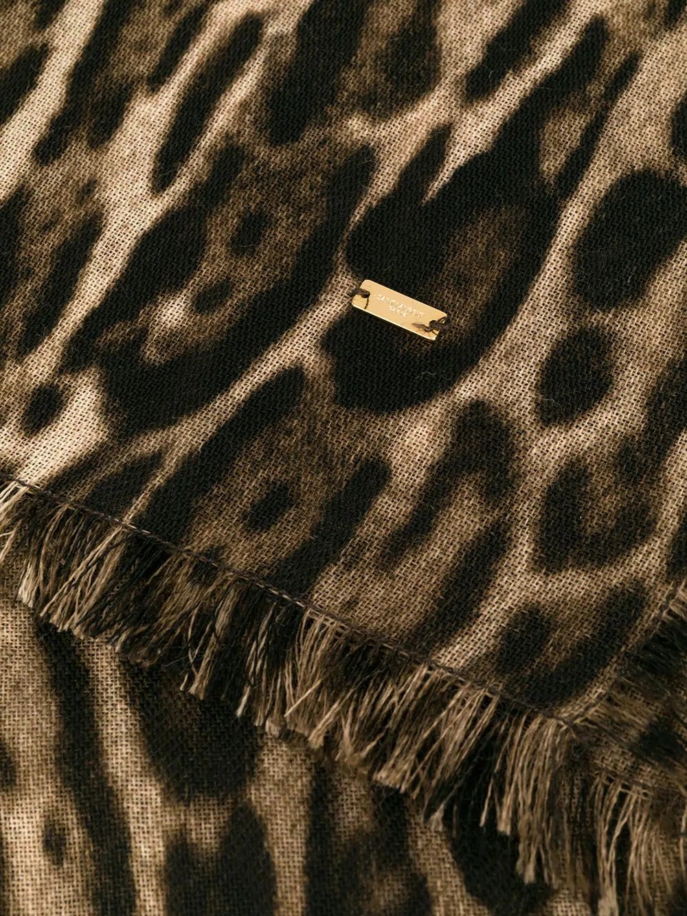 leopard-print scarf - 3