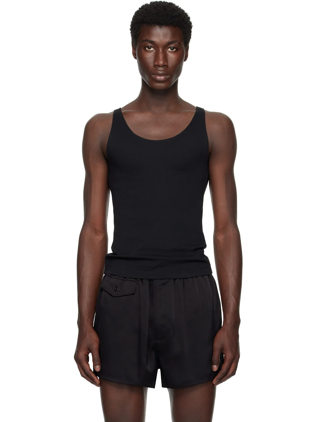 Black Han Open Back Tank Top - 1