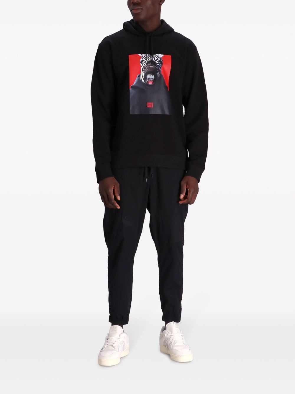 Debras photography-print cotton hoodie - 2