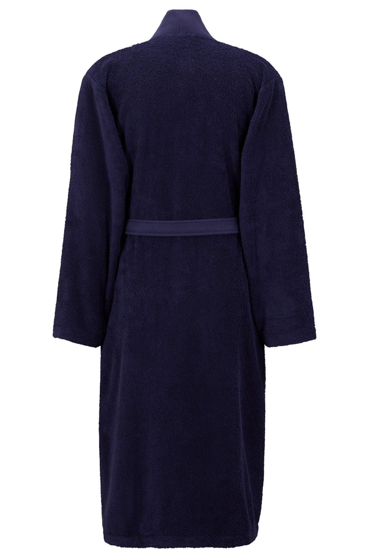 LOGO-LAPEL DRESSING GOWN IN LONG-FIBER COTTON - 2