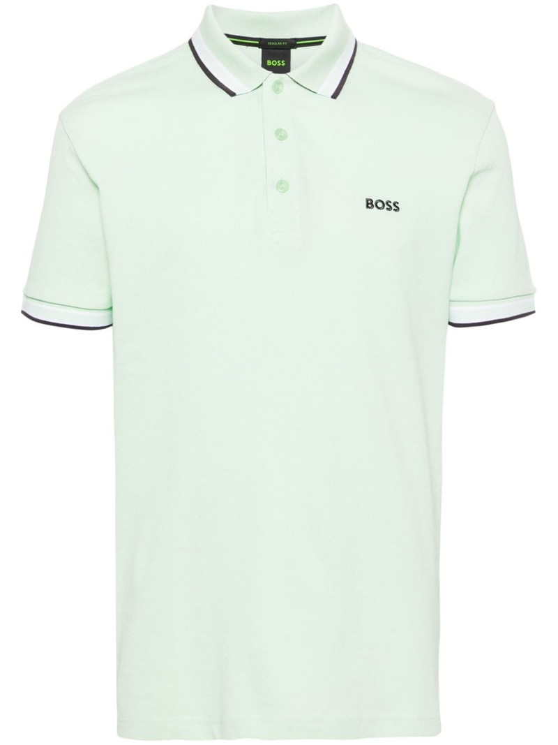 logo-embroidered cotton polo shirt 1