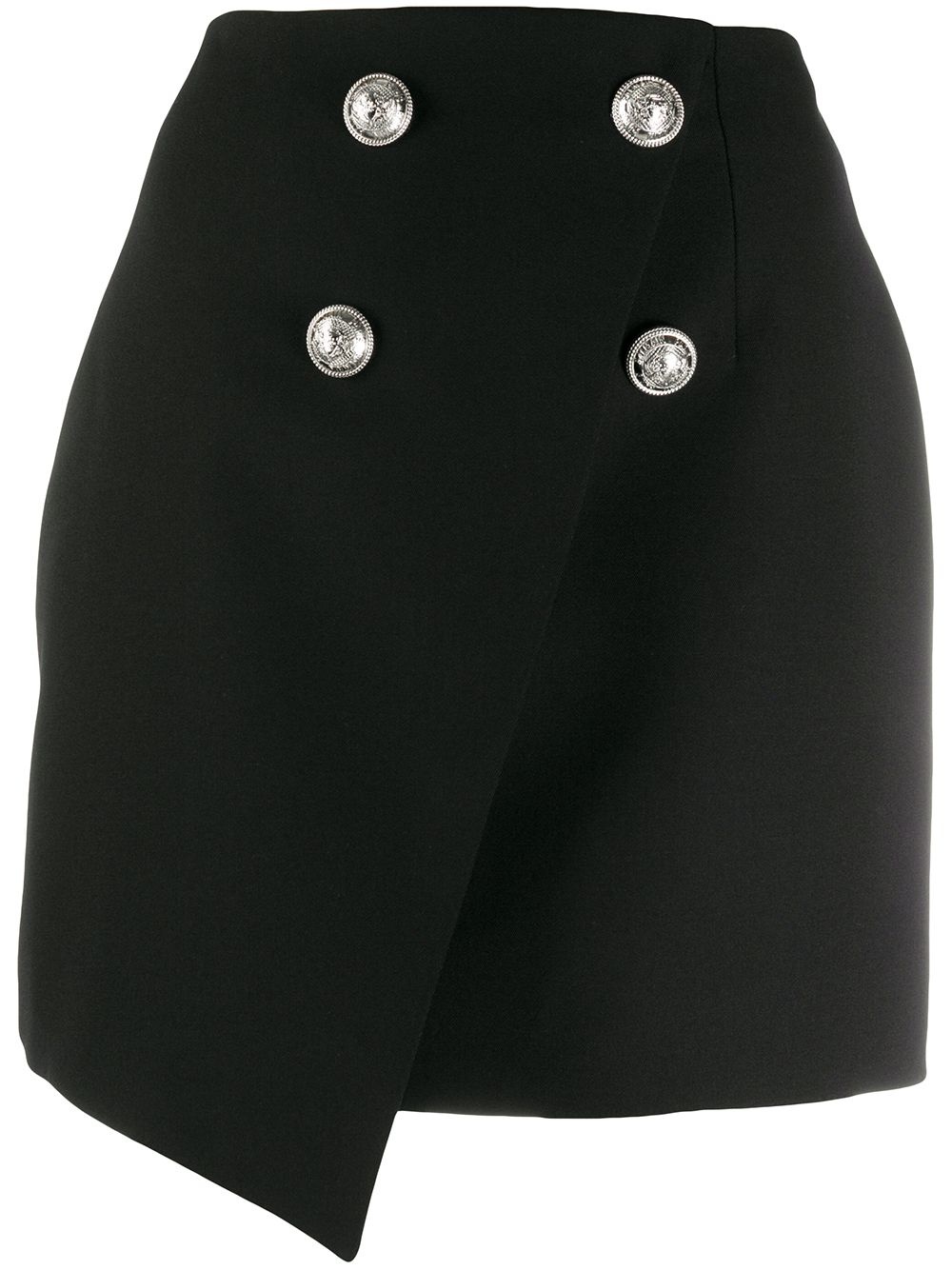 double-breasted asymmetric skirt - 1