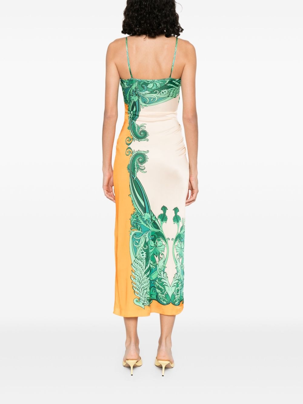gathered printed dress - 4