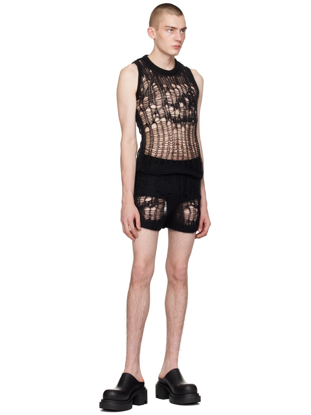 Black Vented Shorts - 4