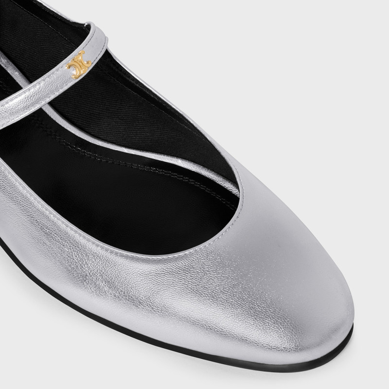 CITY - MARY-JANE BALLERINA IN LAMINATED LAMBSKIN 4