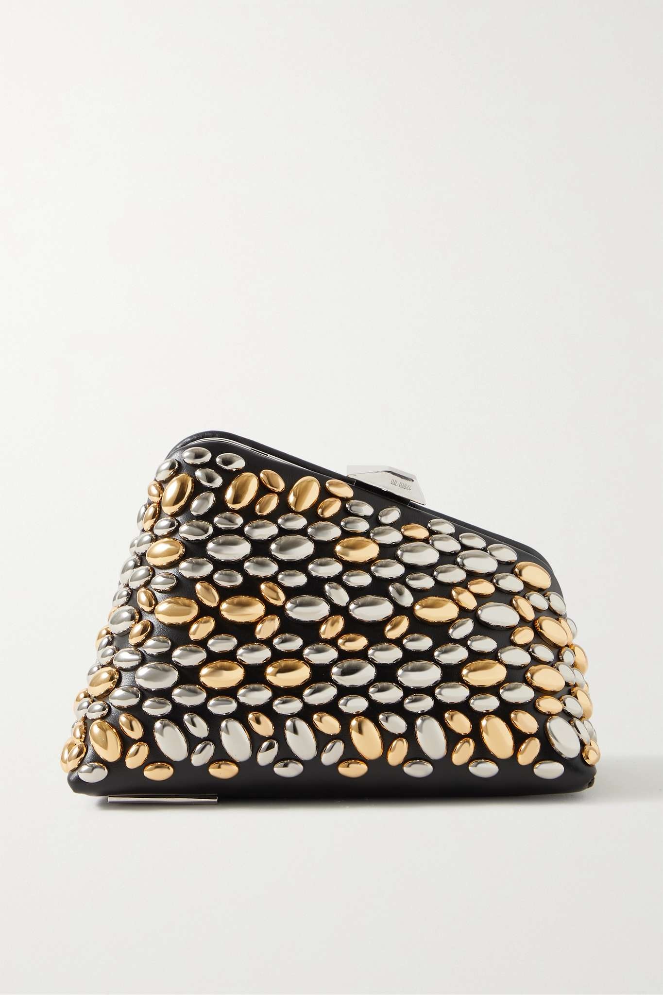 Midnight embellished leather clutch - 1