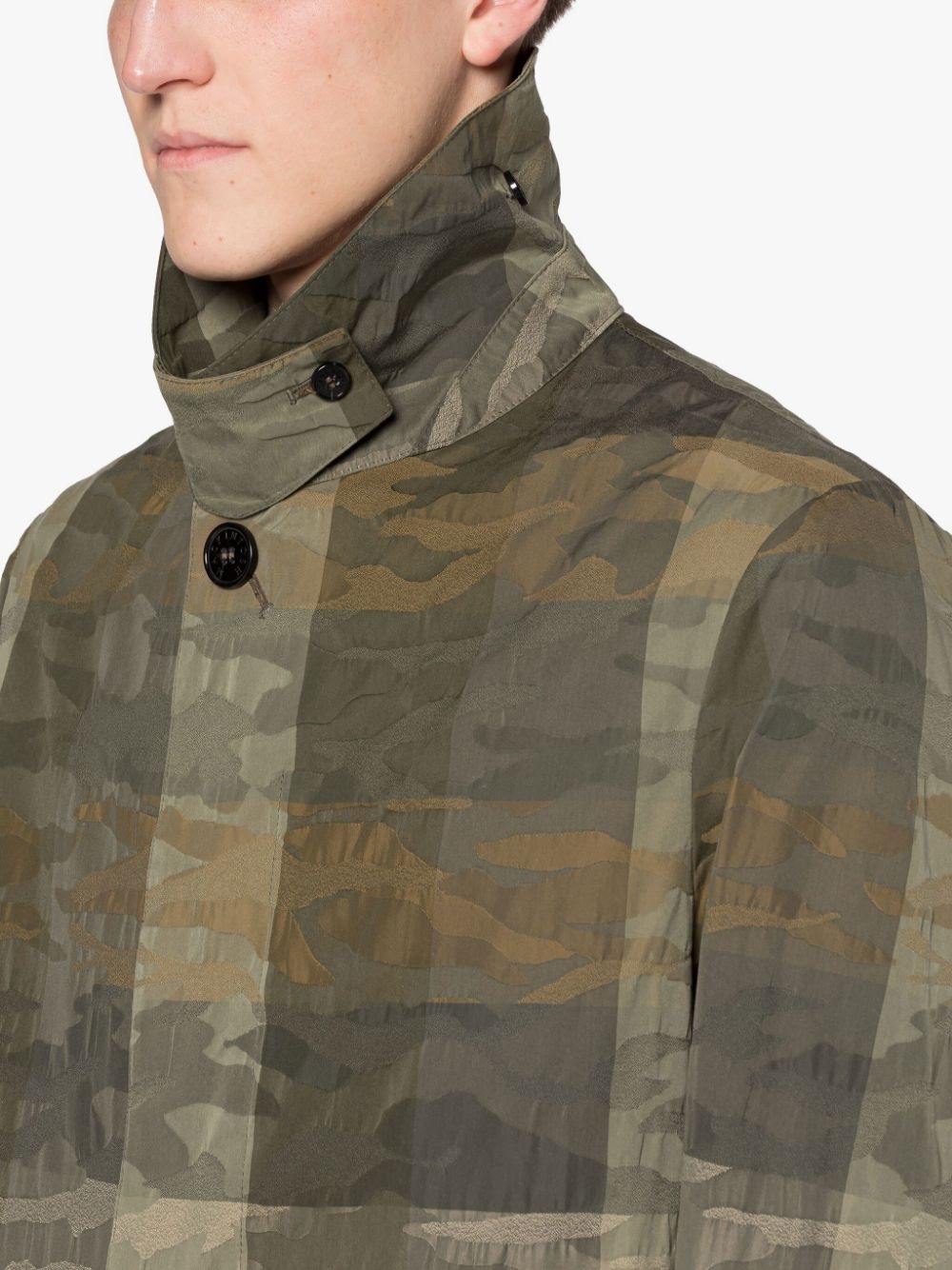 A-LINE TORRENTIAL MILITARY CAMO COTTON BLEND RAINCOAT - 5