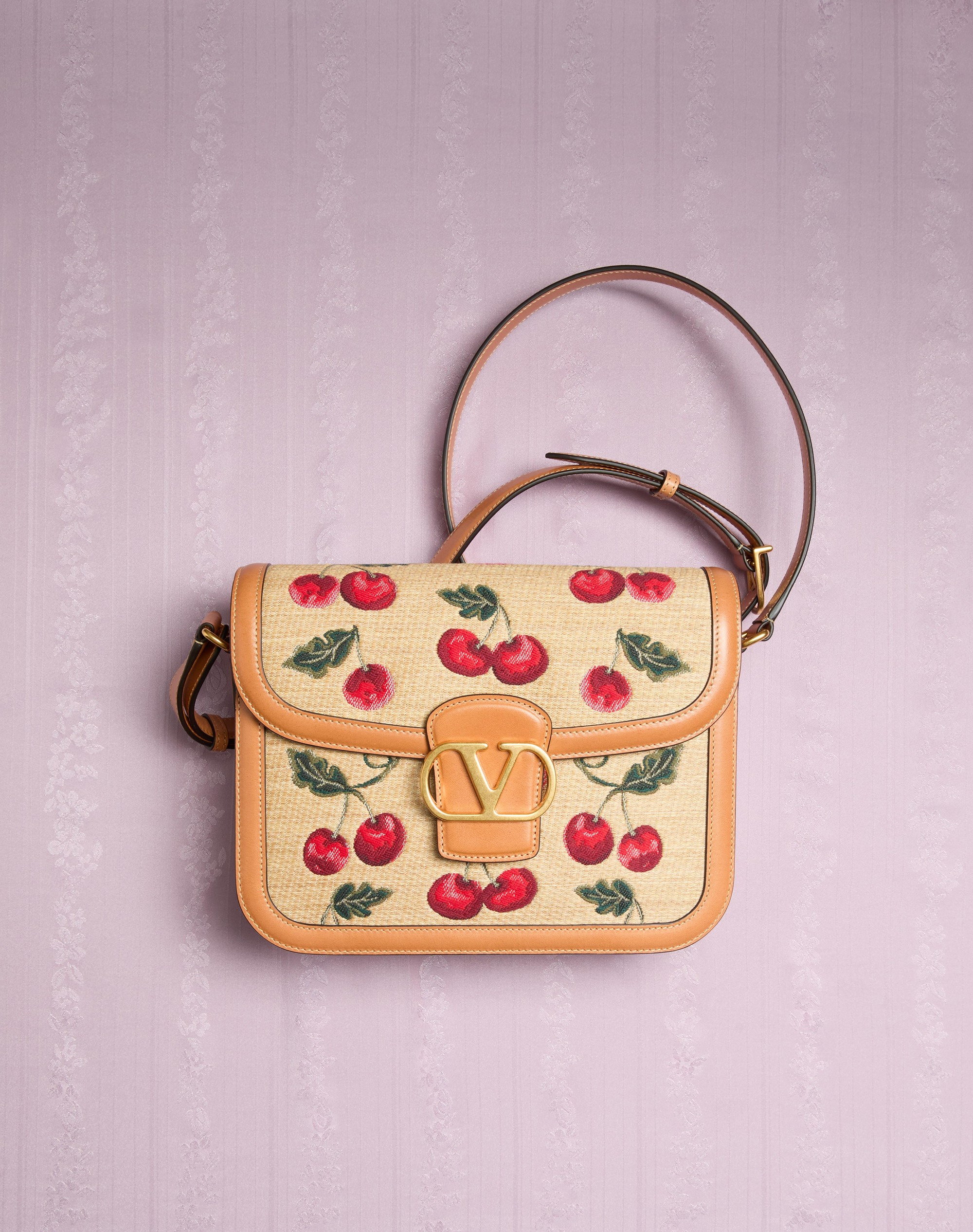 VALENTINO GARAVANI 9TO5 SHOULDER BAG IN SYNTHETIC JACQUARD RAFFIA - 9