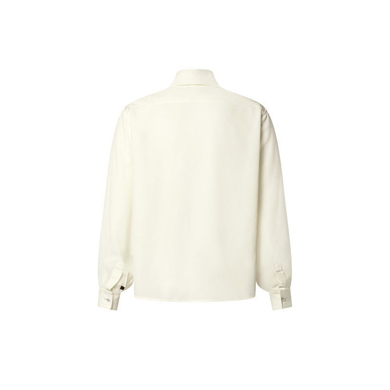 Long-Sleeved  Lavaliere Shirt With Pocket Detail 3