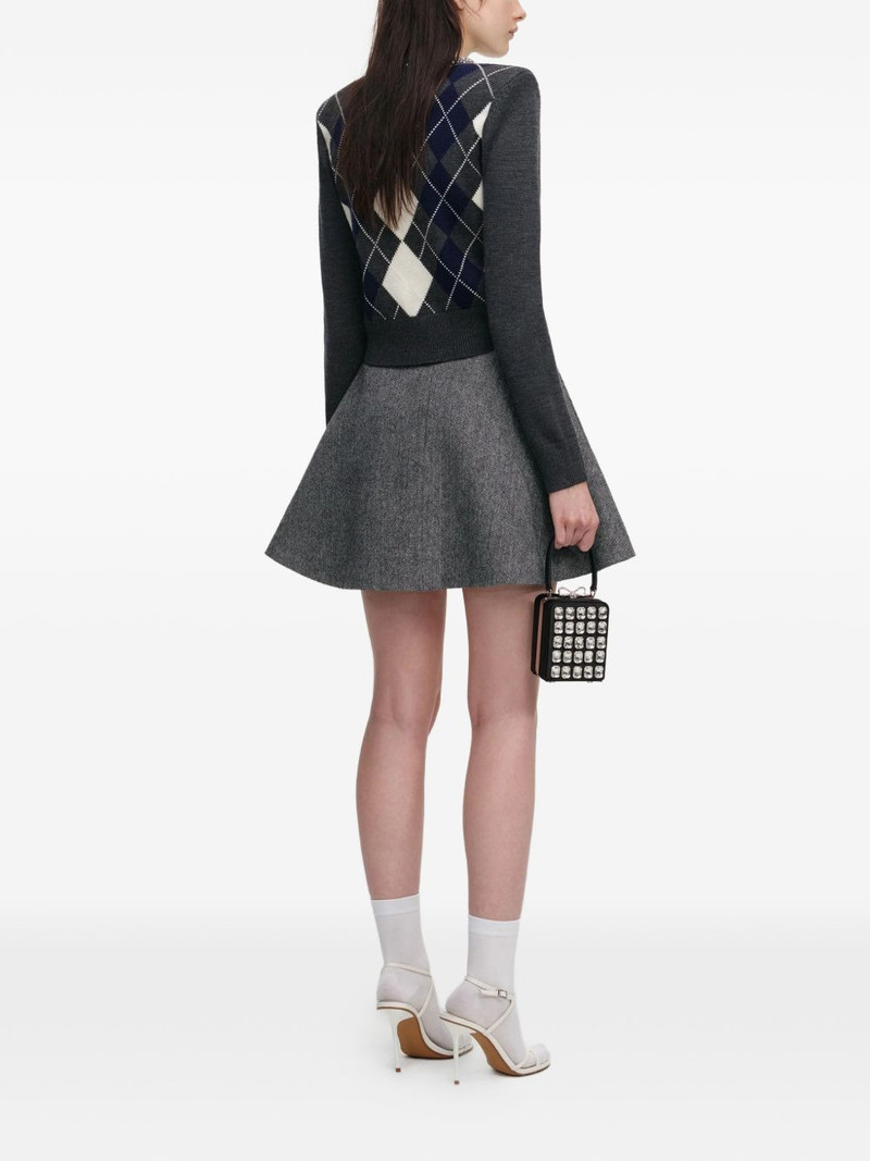 self-portrait argyle-pattern sweater outlook