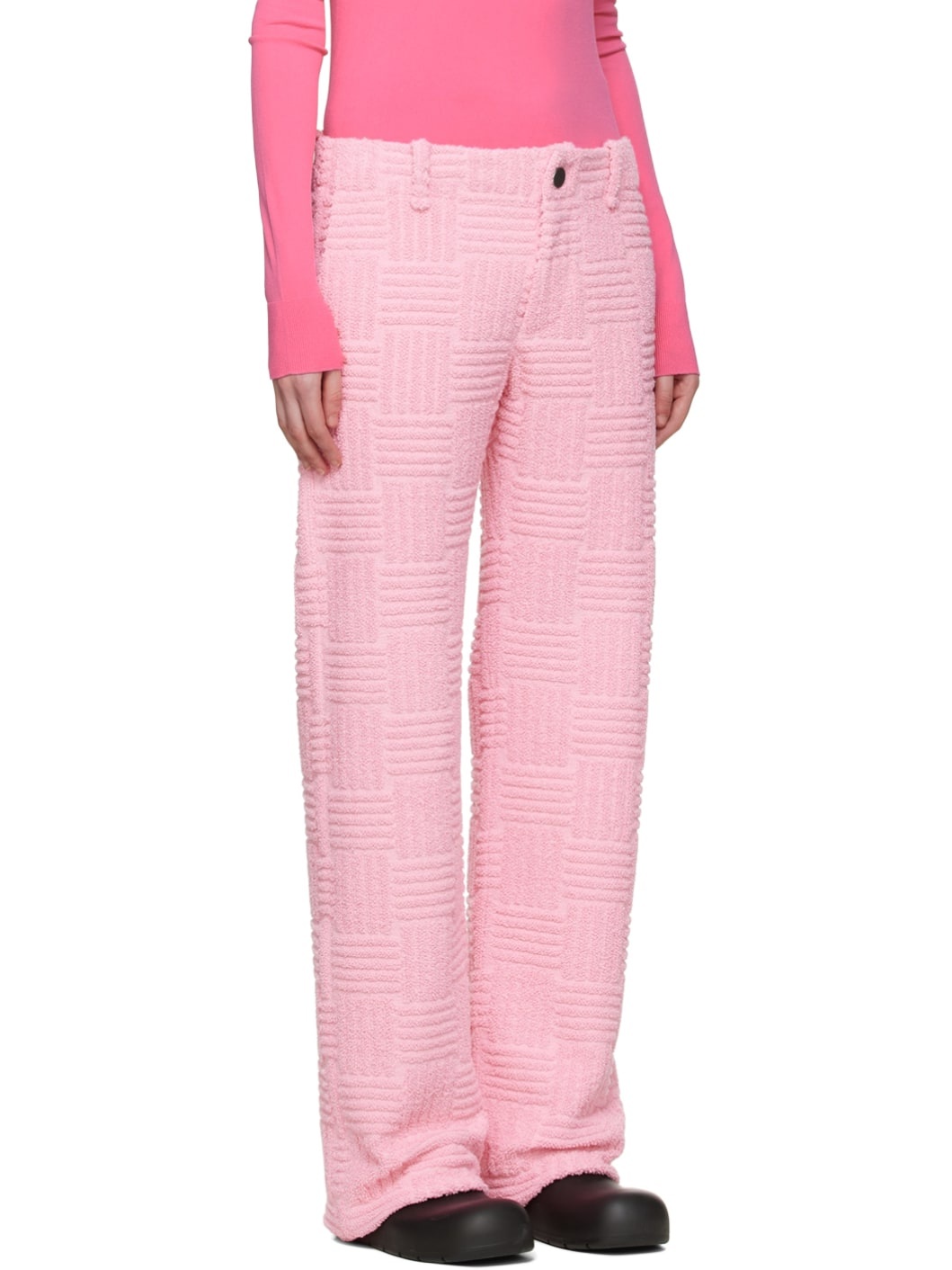 Pink Intreccio Trousers - 2