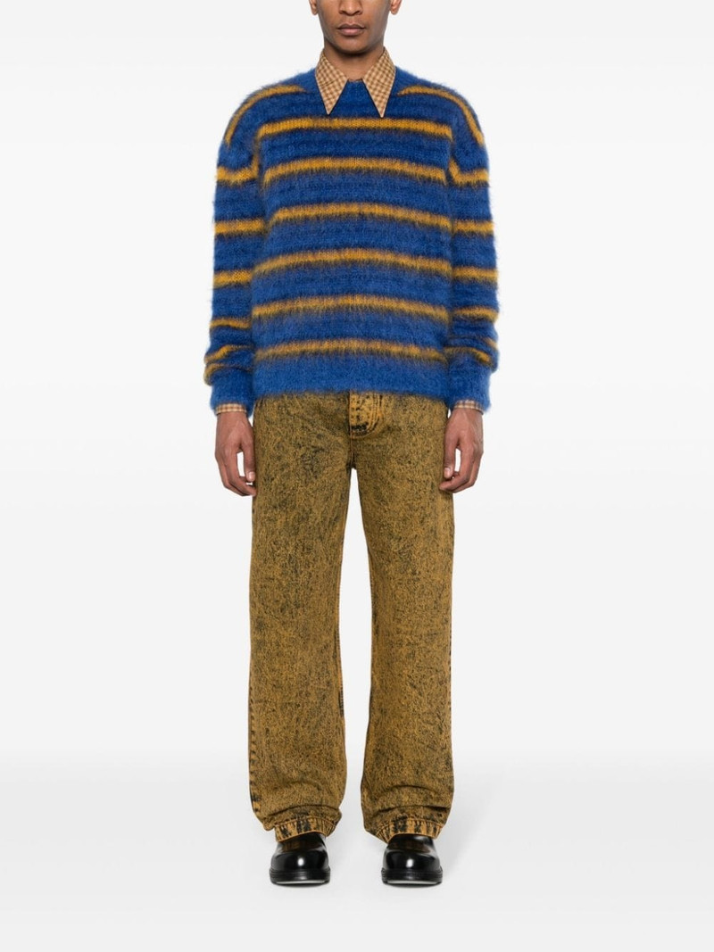 Marni marble-dyed tapered jeans outlook
