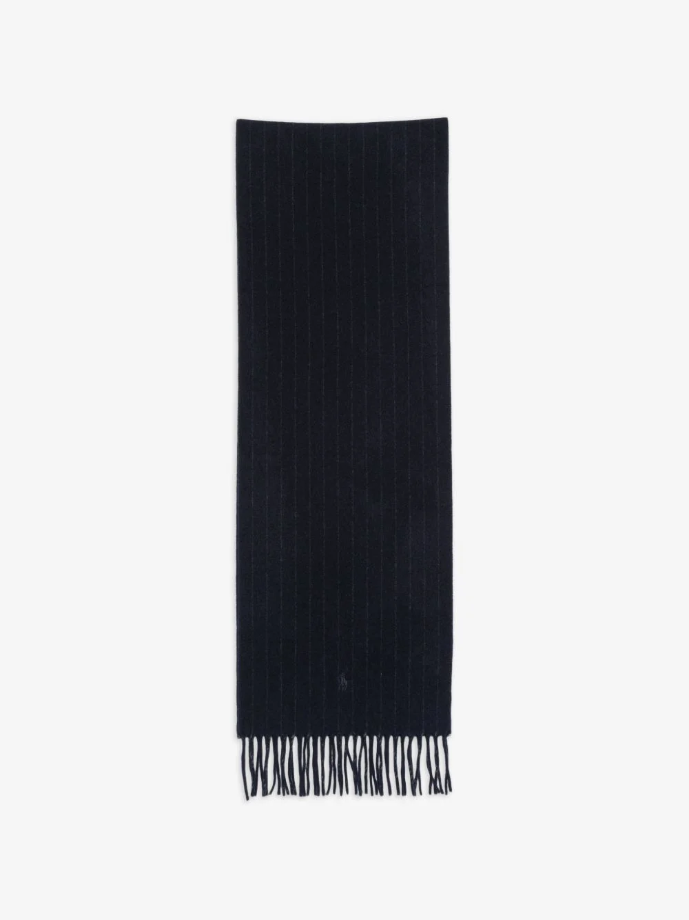 pinstripe-pattern cashmere scarf - 1