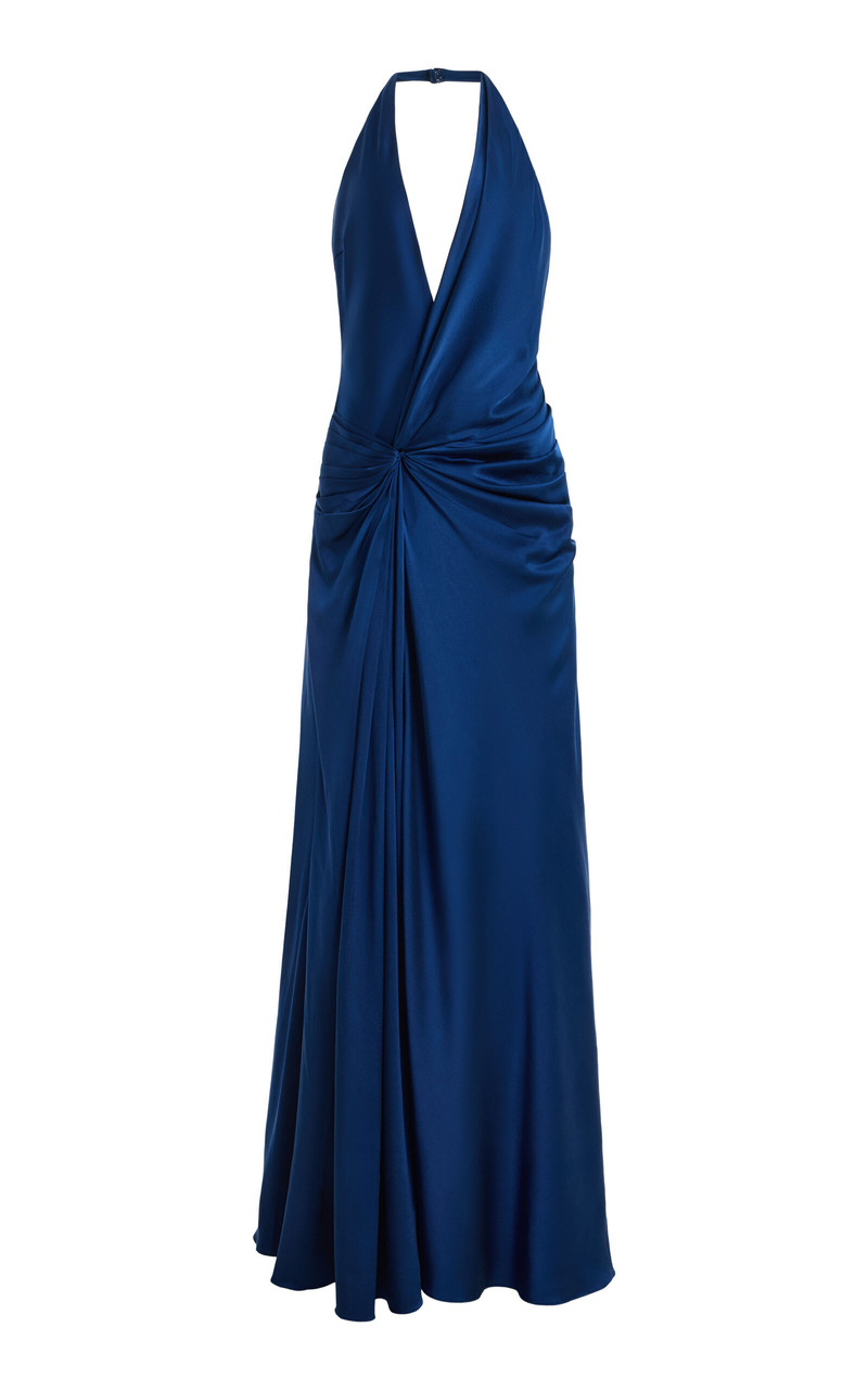 Exclusive The Atticus Silk-Satin Maxi Dress 1