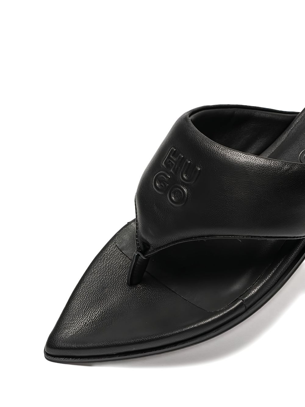 logo-embossed pointed-toe sandals - 4