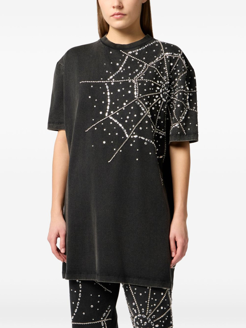 spiderweb-strass T-shirt 3