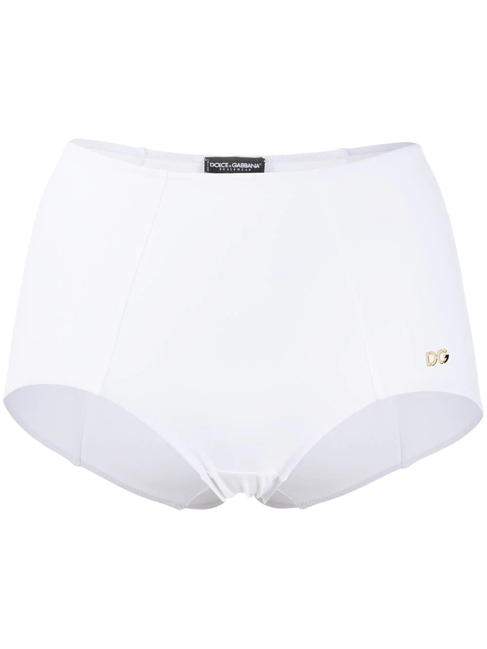 DG plaque high-waisted bikini bottom - 1