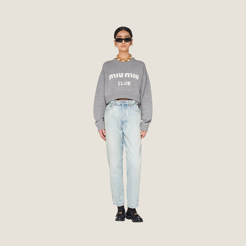 【関税&送料込】Miu Miu Denim Flock Jeans Miu Miu Denim jeans | REVERSIBLE